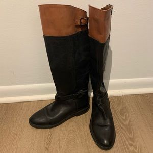 Black and Brown Riding Boots